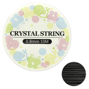 Elastic thread 0.8 mm black x 10 m