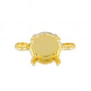 Spacer 2 loops for cabochon PureCrystal 1028/1088 8 mm gold tone x1|raw }}