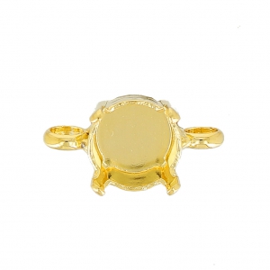 Spacer 2 loops for cabochon PureCrystal 1028/1088 8 mm gold tone x1