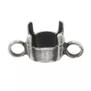 Spacer 2 loops for cabochon PureCrystal 1028/1088 8 mm gold tone x1