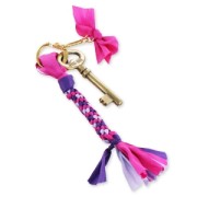 Keyring 25mm rose gold tone x1