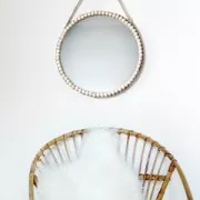 Round glass mirror to decorate 25.5 cm