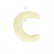 Half Moon imitation horn 1 hole 15 mm Ivory x1|raw }}