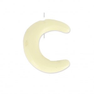 Half Moon imitation horn 1 hole 15 mm Ivory x1