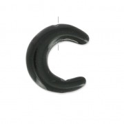 Half Moon imitation horn 1 hole 15 mm Black x1|raw }}
