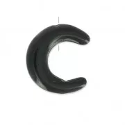 Half Moon imitation horn 1 hole 15 mm Black x1