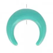 Half Moon imitation horn 30 mm Turquoise x1