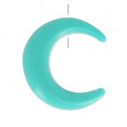 Half Moon imitation horn 1 hole 30 mm Turquoise x1|raw }}