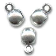 Metal beads to dangle charms 10x8 mm Silver colored x4|raw }}