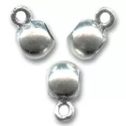 Metal beads to dangle charms 10x8 mm Silver colored x4