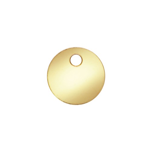 Round medal 6 mm - thickness 0.3 mm - Gold-filled x1