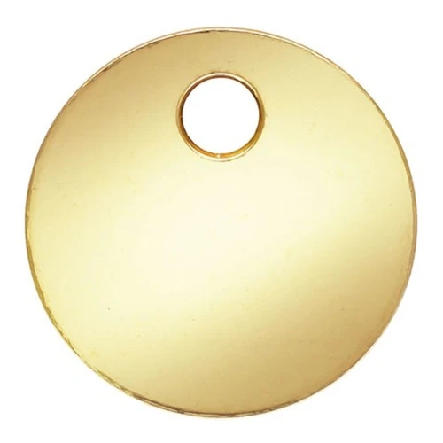 Round medal 6 mm - thickness 0.3 mm - Gold-filled x1
