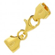 Sterling S. lobster claw clasp terminator 9 mm for Miyuki 11/0 4 rows gold plated