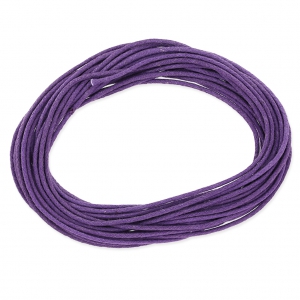 Cotton waxed cord 1,5mm Violet x5m