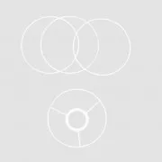 Set for Lamp 15 cm white : 1 head circle and 3 simple circles