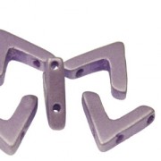 Glasbead V shaped 3 holes AVA® Bead 10x4 mm Tanzanite Met Mat x10|raw }}