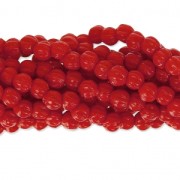 Glass beads Melon Bead 3mm Red Corail x20