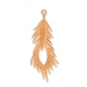 Peacock feather Pendant 71 mm Rose gold tone x1
