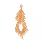 Peacock feather Pendant 71 mm Rose gold tone x1