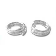Double jumprings 5x0.6mm Silver tone x50|raw }}