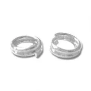 Double jumprings 5x0.6mm Silver tone x50
