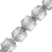 Antique Fire Polished faceted beads  6mm Crystal  x20