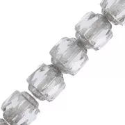 Antique Fire Polished faceted beads  6mm Crystal  x20