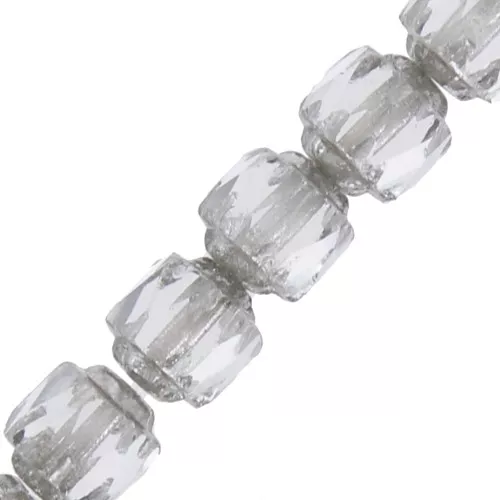 Antique Fire Polished faceted beads  6mm Crystal  x20