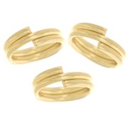 Double jumprings 5x0.6mm Gold tone x50|raw }}