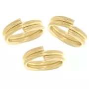 Double jumprings 5x0.6mm Gold tone x50
