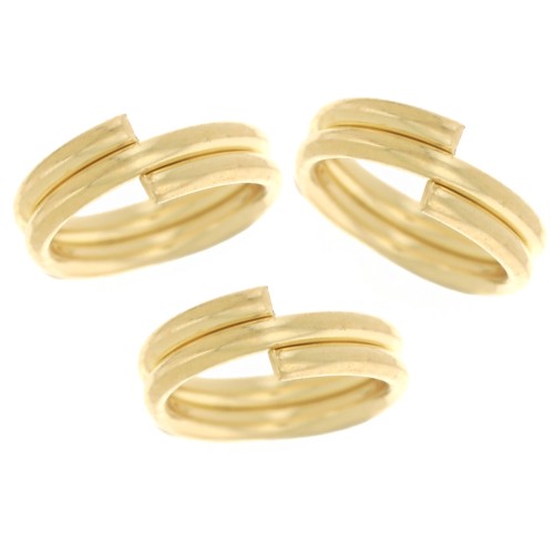 Double jumprings 5x0.6mm Gold tone x50
