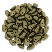 Glass beads Prong Beads 1 hole 3x6 mm Metallic Suede Gold x5g|raw }}