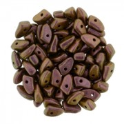 Glass beads Prong Beads 1 hole 3x6 mm Copper Rose Polychrome x5g|raw }}
