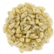 Glass beads Prong Beads 1 hole 3x6 mm Ivory Ceramic Look x5g