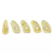Glass beads Prong Beads 1 hole 3x6 mm Ivory Ceramic Look x5g