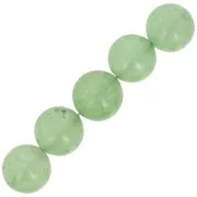 10 mm round gemstone beads - Aventurine x5