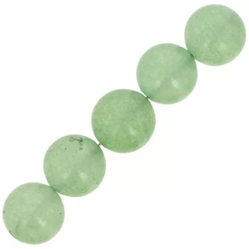 10 mm round gemstone beads - Aventurine x5