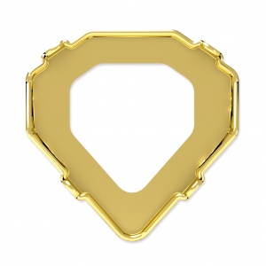 Setting for PureCrystal cabochon 4928 Tilted Chaton 12 mm brut