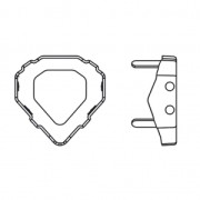 Setting for PureCrystal cabochon 4928 Tilted Chaton 12 mm brut