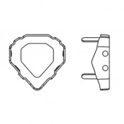 Setting for PureCrystal cabochon 4928 Tilted Chaton 12 mm brut