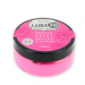Fabric dye Aladine pasta 3D Izink Rose x75ml