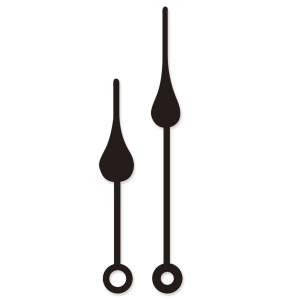 Needel for your clock to decorate drops 6 and 9 cm Black