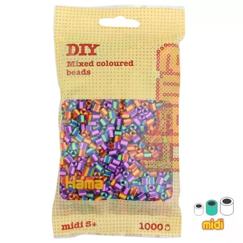 Assortment of Hama Multi beads Striped (n°92) x1000