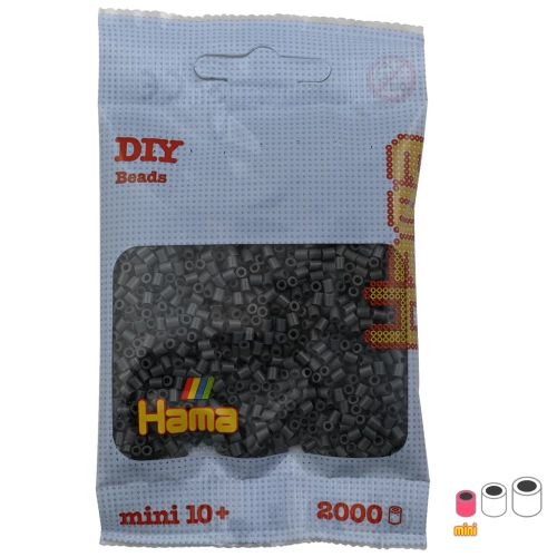 Hama Mini Multi beads dark grey (n°71) x2000
