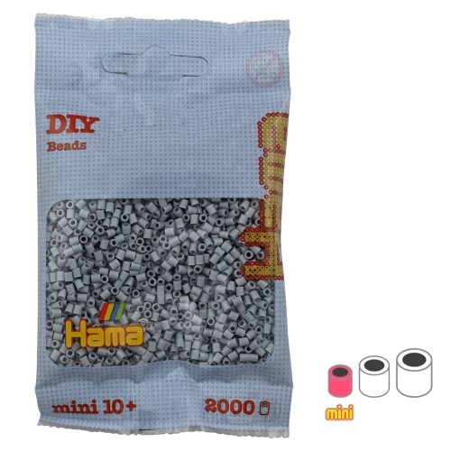 Hama Mini Multi beads light grey (n°70) x2000