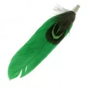 Double feather with terminator 70 mm green x1