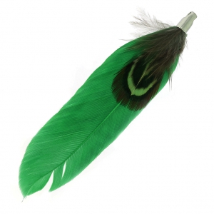 Double feather with terminator 70 mm green x1