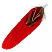 Double feather with terminator 70 mm Red x1