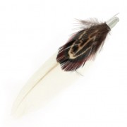 Double feather with terminator 70 mm white x1|raw }}