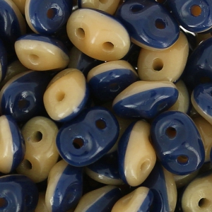 SuperDuo Duet 2.5x5mm Navy/Ivory  x10g